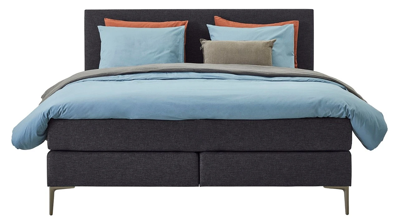 Boxspring Emerald Vlak Met Gestoffeerd Matras - Image 6