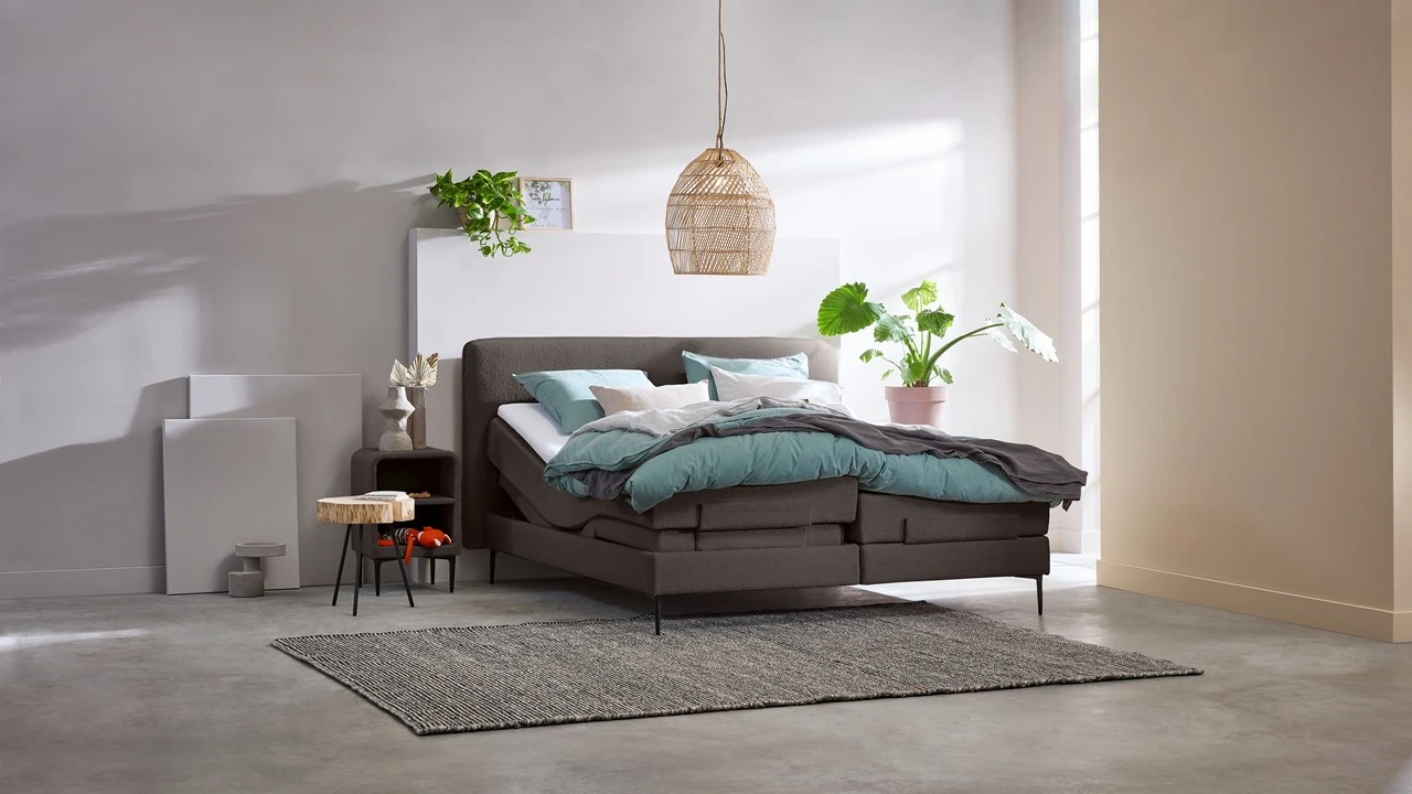 Boxspring Quartz Vlak Met Gestoffeerd Matras - Image 3